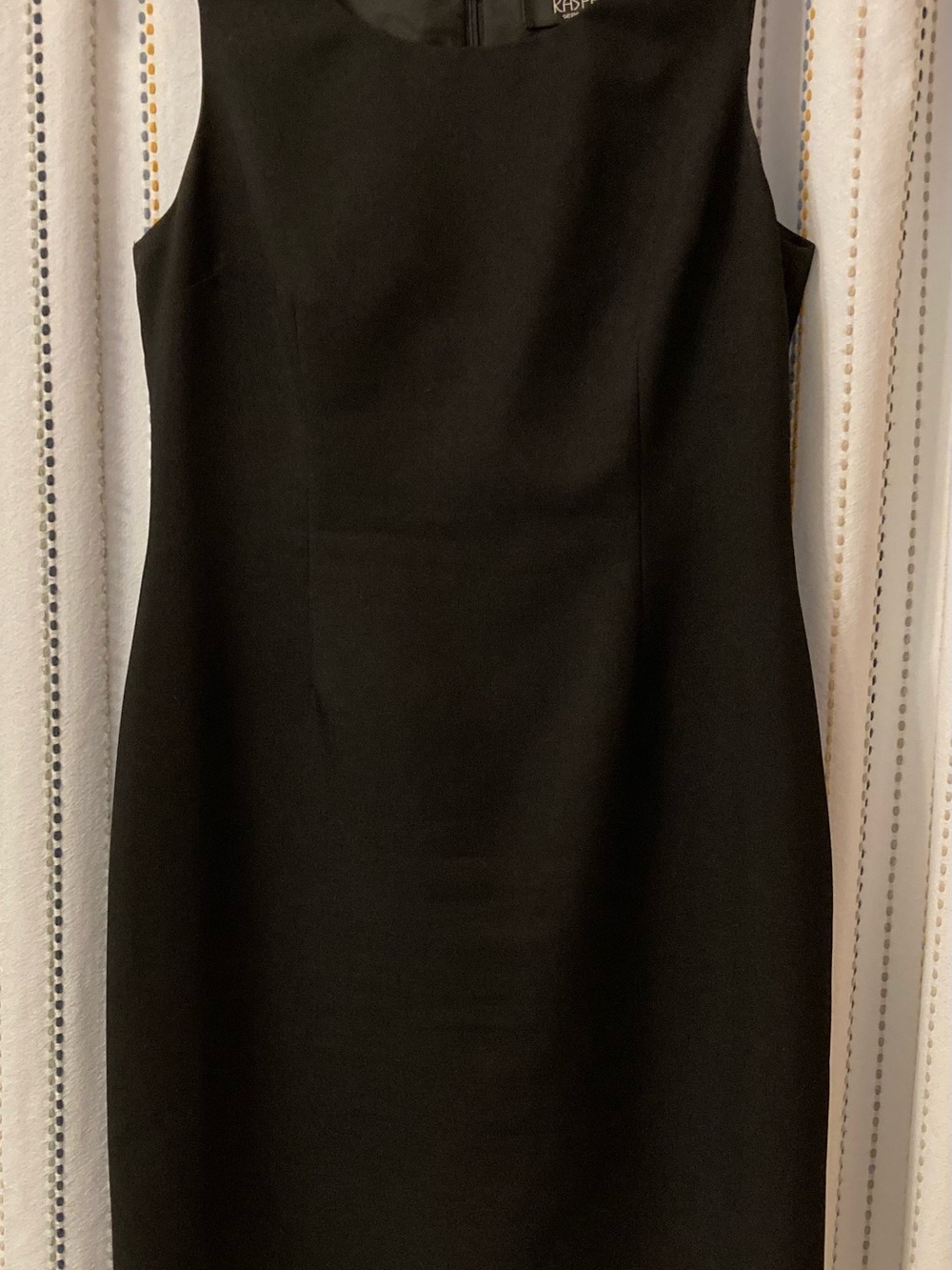 Kasper Black Sleeveless Sheath Dress professional
